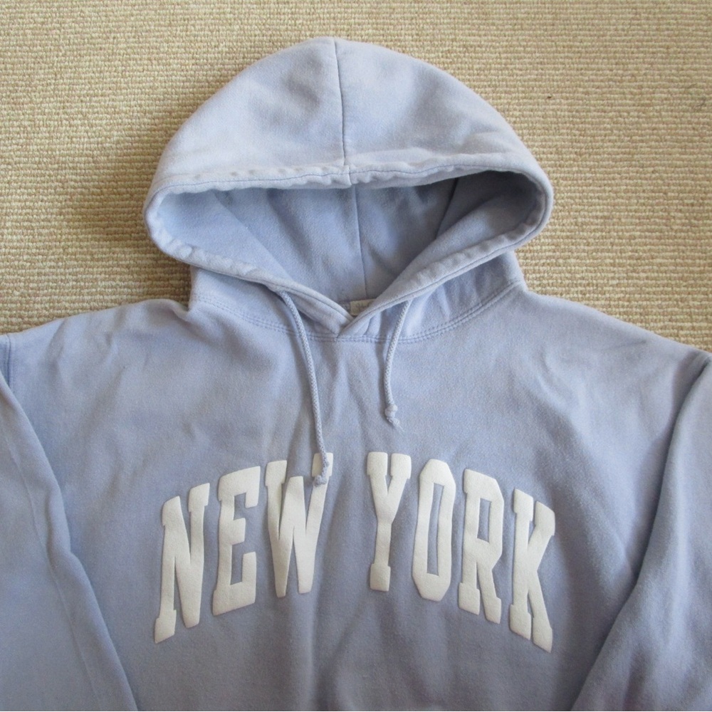 light blue brandy new york hoodie